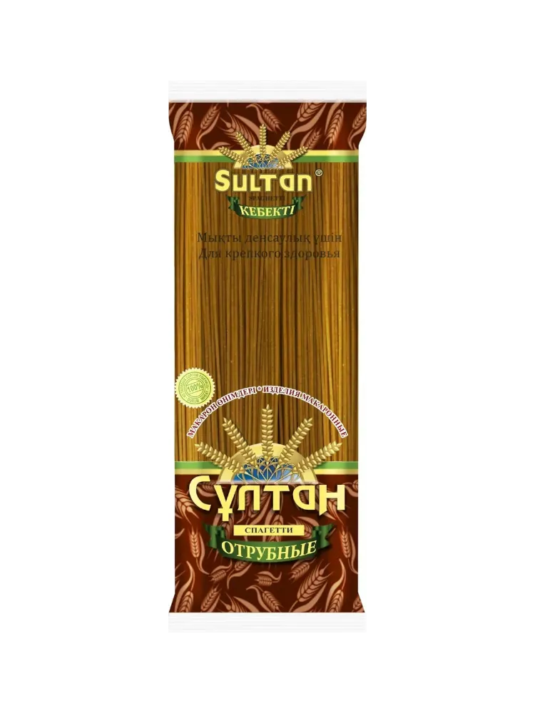 МАКАРОНЫ СУЛТАН 400Г СПАГЕТТИ ОТРУБНЫЕ