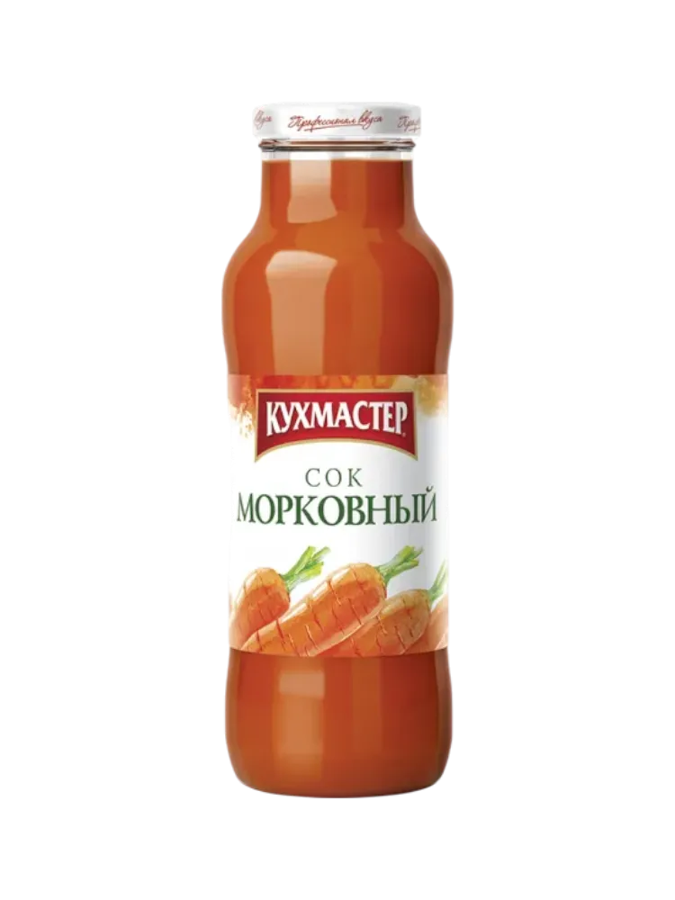 СОК КУХМАСТЕР 0,68Л МОРКОВНЫЙ С МЯКОТЬЮ СТ/Б
