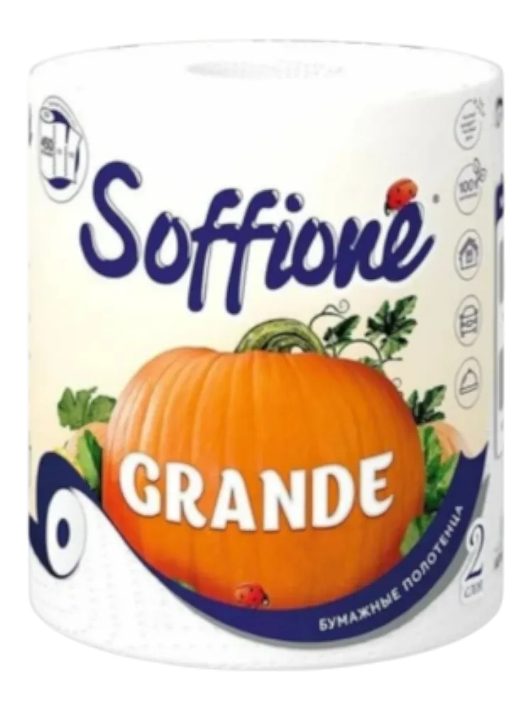 БУМАЖНОЕ ПОЛОТЕНЦЕ SOFFIONE GRAINDE 2СЛОЯ 1 РУЛ 
