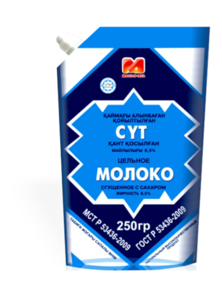 МОЛОКО СГУЩ МАСЛОДЕЛ 250Г С САХАРОМ 8.5% ГОСТ М/У Д/П