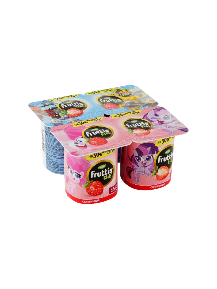 ЙОГУРТ FRUTTIS KIDS 110Г 2,5% КЛУБНИКОЙ И ВИТАМИНАМИ А D E