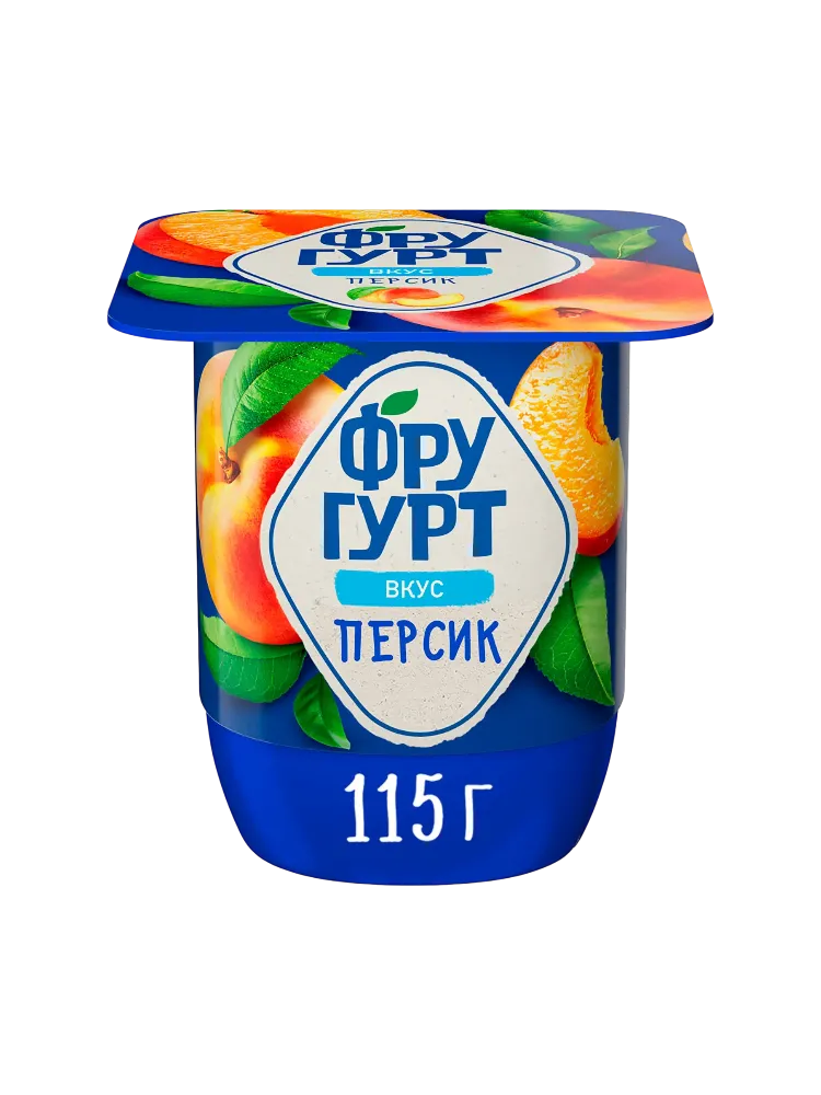 ЙОГУРТ ФРУГУРТ ПЕРСИК 2.5% 115Г - фото 1