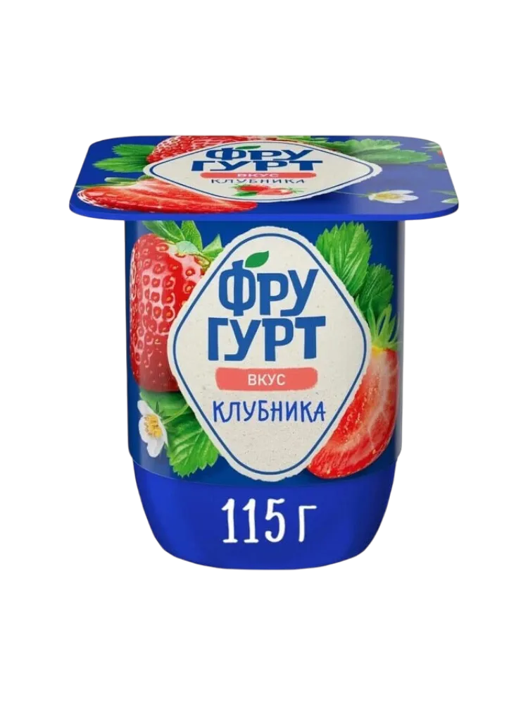 ЙОГУРТ ФРУГУРТ КЛУБНИКА 2.5% 115Г - фото 1