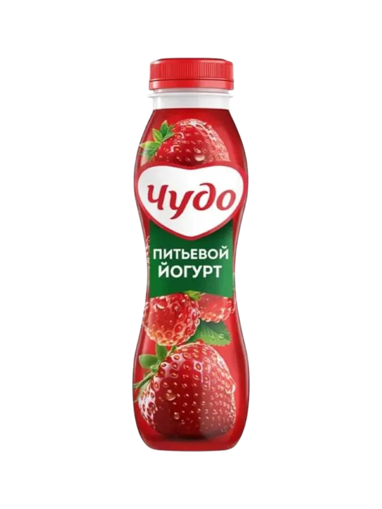 ЙОГУРТ ЧУДО 260Г 1,9% КЛУБНИКА-ЗЕМЛЯНИКА ПИТ