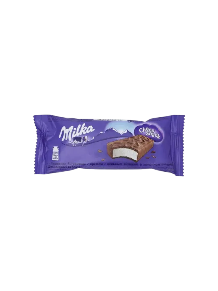ПИРОЖНОЕ MILKA ШОК ПЕРЕКУС С КРЕМОМ 32Г 