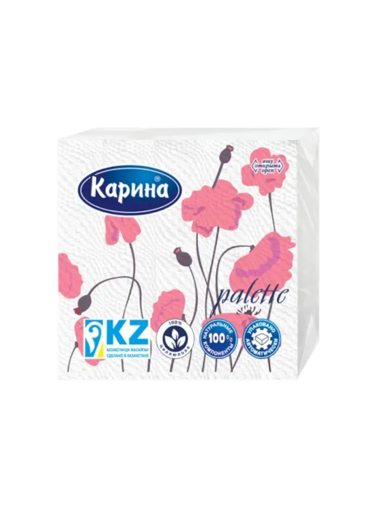 САЛФЕТКИ КАРИНА 50ШТ С РИСУНКОМ
