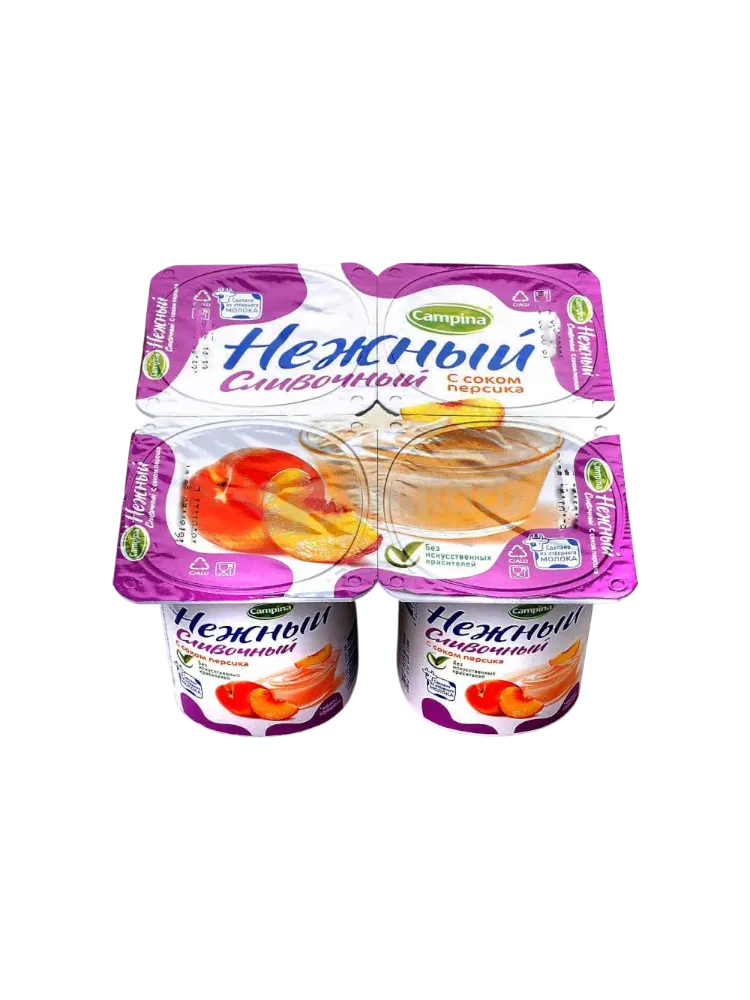 ЙОГУРТ CAMPINA НЕЖНЫЙ СЛИВ 100Г 5% ПЕРСИК