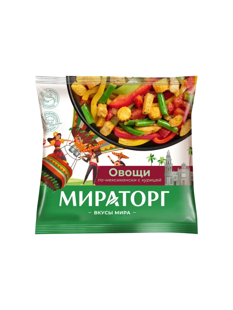ОВОЩИ ПО-МЕКСИКАНСКИ МИРАТОРГ 400Г С КУРИЦЕЙ