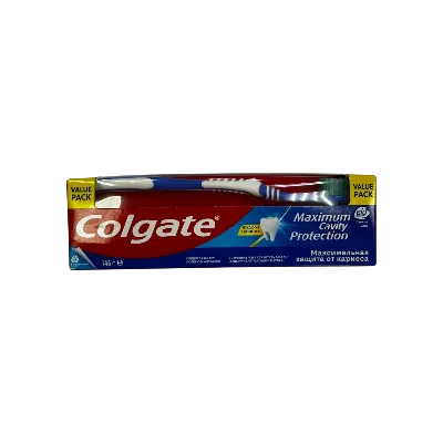 НАБОР ЗУБ ПАСТА COLGATE МАКСИМАЛЬНАЯ ЗАЩИТА ОТ КАРИЕСА + ЗУБНАЯ ЩЕТКА В ПОДАРОК