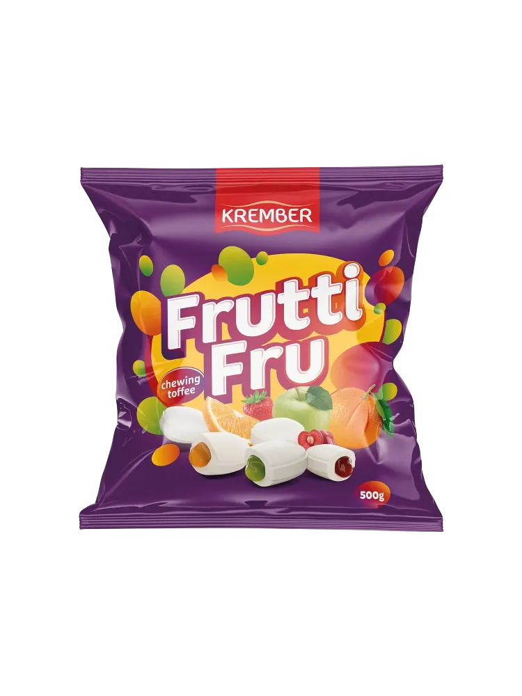 КОФЕТЫ КАРАМЕЛЬ KREMBER FRUTTI FRU 500Г С НАЧИНКОЙ В АСС-Е