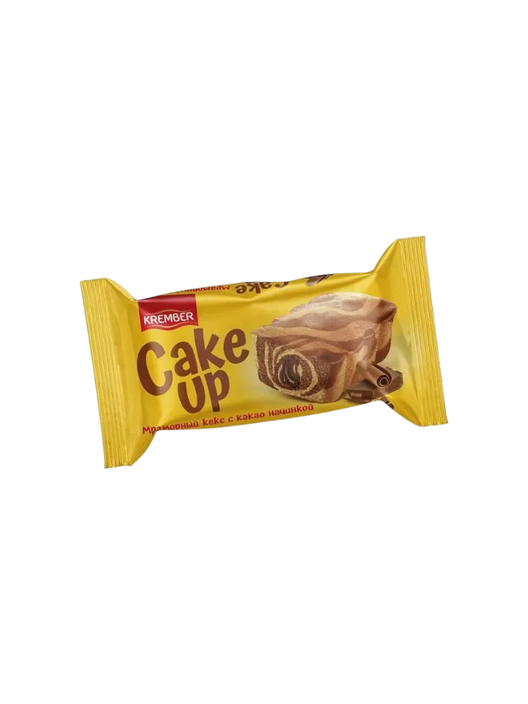КЕКС KREMBER CAKE UP 50Г МРАМОРНЫЙ С КАКАО НАЧИНКОЙ