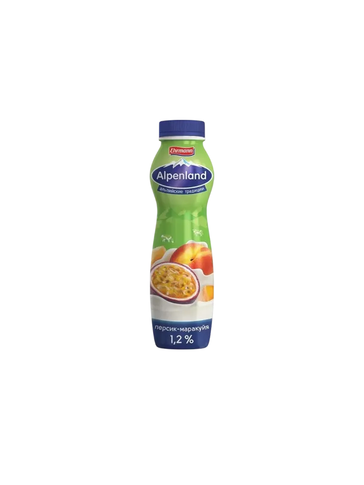 ЙОГУРТ ALPENLAND 290Г 1.2% ПЕРСИК/МАРАКУЙЯ ПИТ