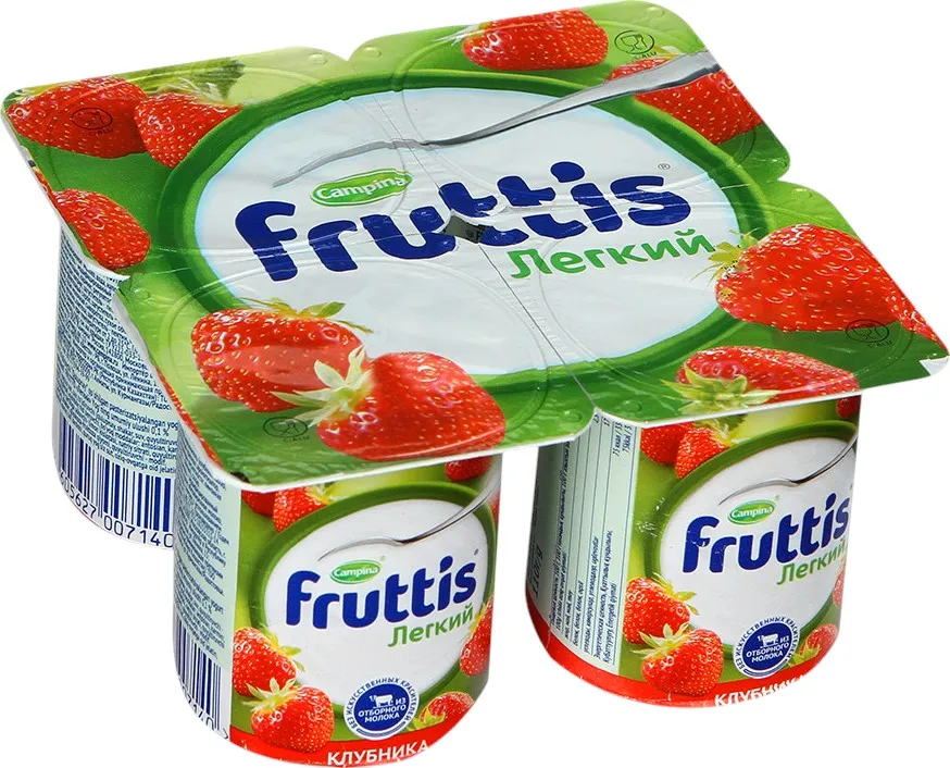 ЙОГУРТ FRUTTIS 110Г 0.1% ЛЕГКИЙ КЛУБНИКА