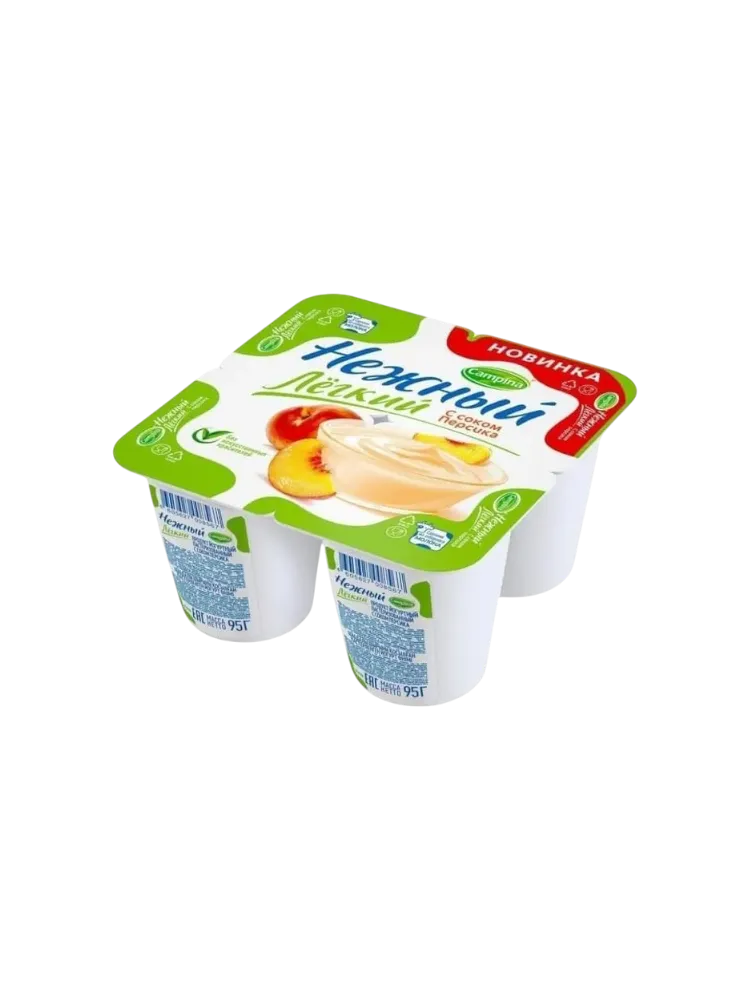 ЙОГУРТ CAMPINA НЕЖНЫЙ ЛАЙТ 95Г 0.1% ПЕРСИК
