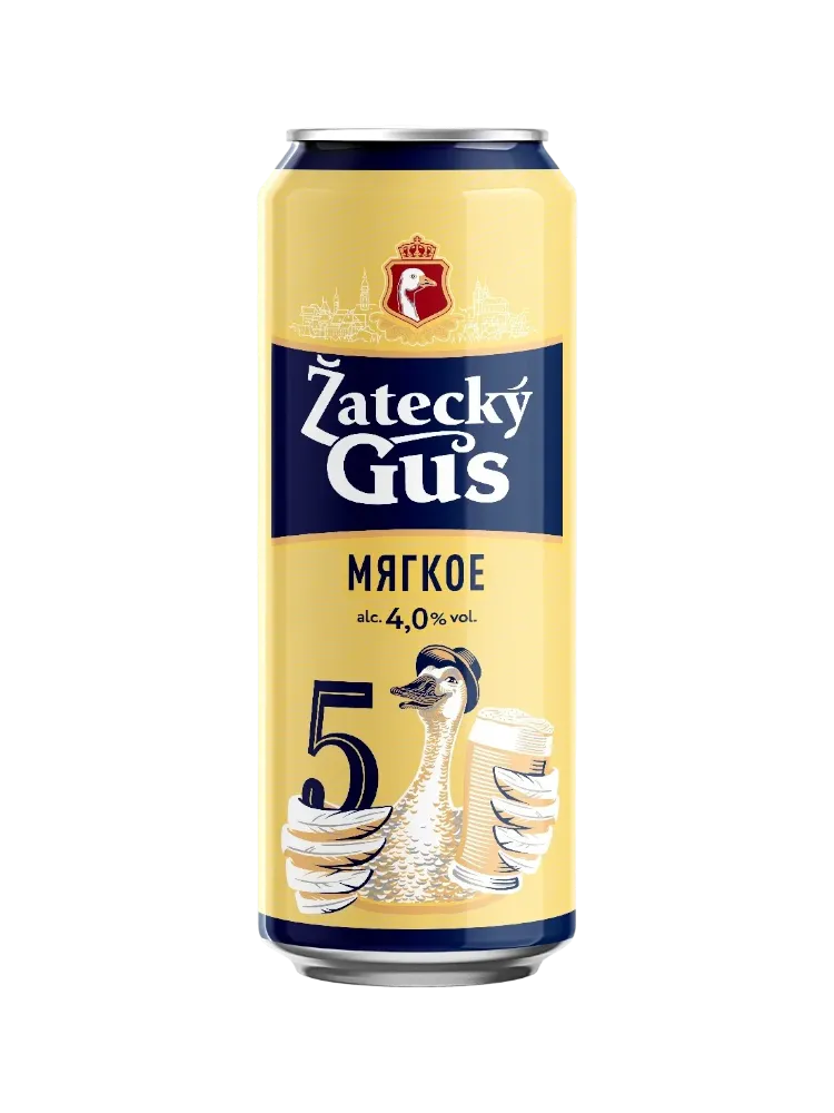 ПИВО ZATECKY GUS 0,43Л МЯГКОЕ Ж/Б 4% - фото 1