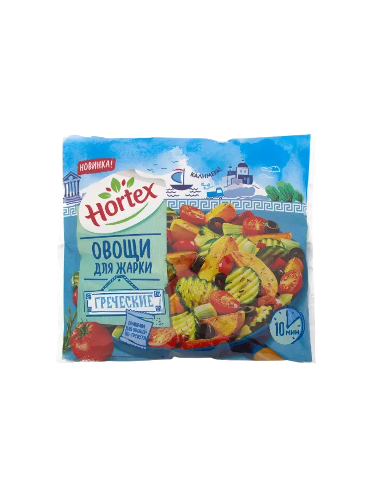 HORTEX 400Г ОВОЩИ ДЛЯ ЖАРКИ ГРЕЧЕСКИЕ 