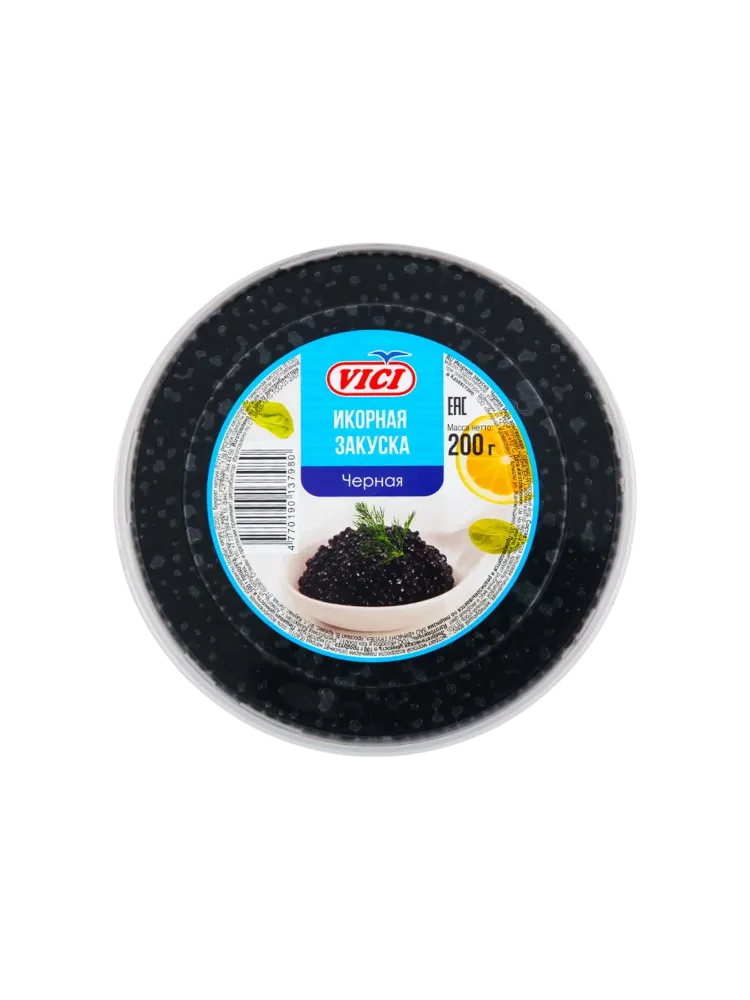 ИКОРНАЯ ЗАКУСКА VICI 200Г ЧЕРНАЯ АЛЬГИНОВАЯ