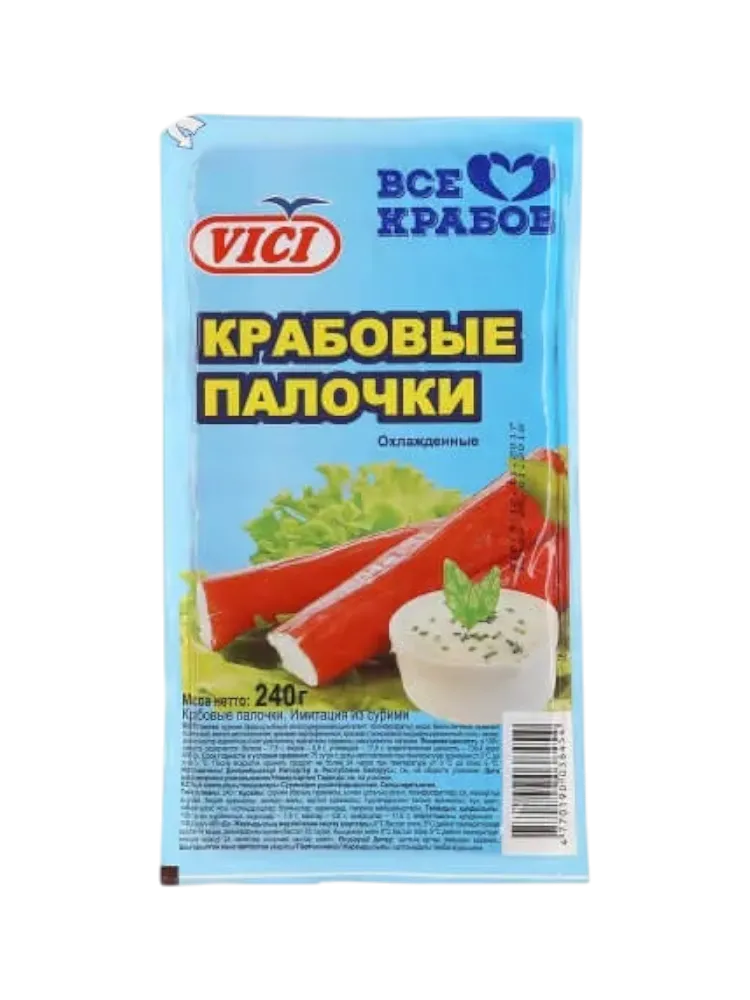 КРАБОВЫЕ ПАЛОЧКИ VICI 240Г ОХЛАЖДЕННЫЕ 