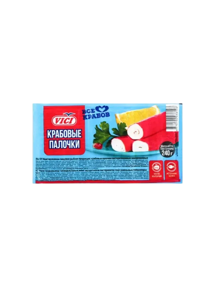 КРАБОВЫЕ ПАЛОЧКИ VICI 240Г ЗАМОРОЖ