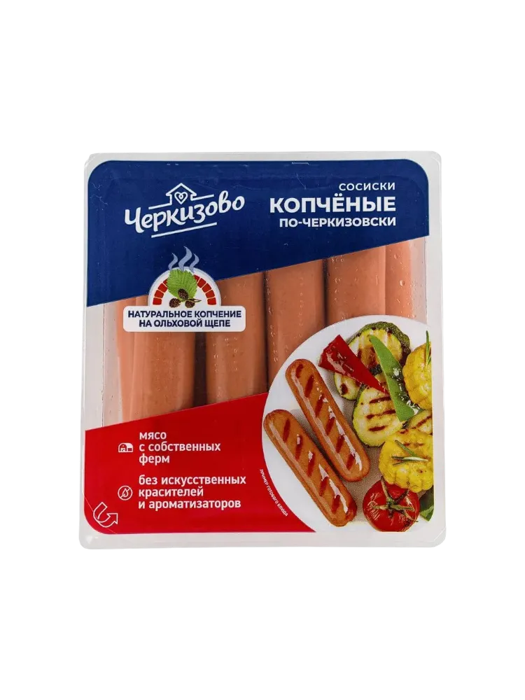 ЧЕРКИЗОВО СОСИСКИ КОПЧЕНЫЕ ПО-ЧЕРКИЗОВСКИ 250Г