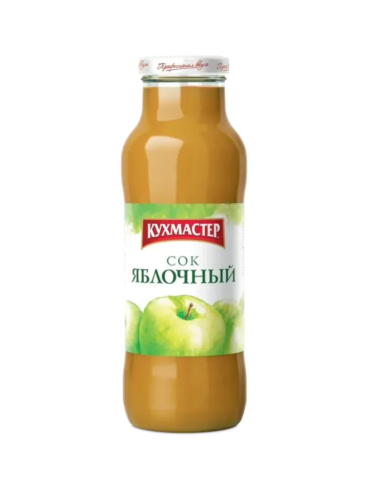 СОК КУХМАСТЕР 0,68Л ЯБЛОЧНЫЙ С МЯКОТЬЮ СТ/Б