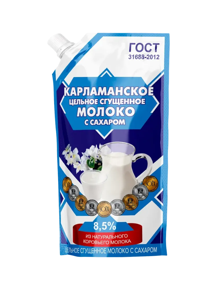 МОЛОКО СГУЩ КАРЛАМАНСКОЕ 270Г ГОСТ Д/П