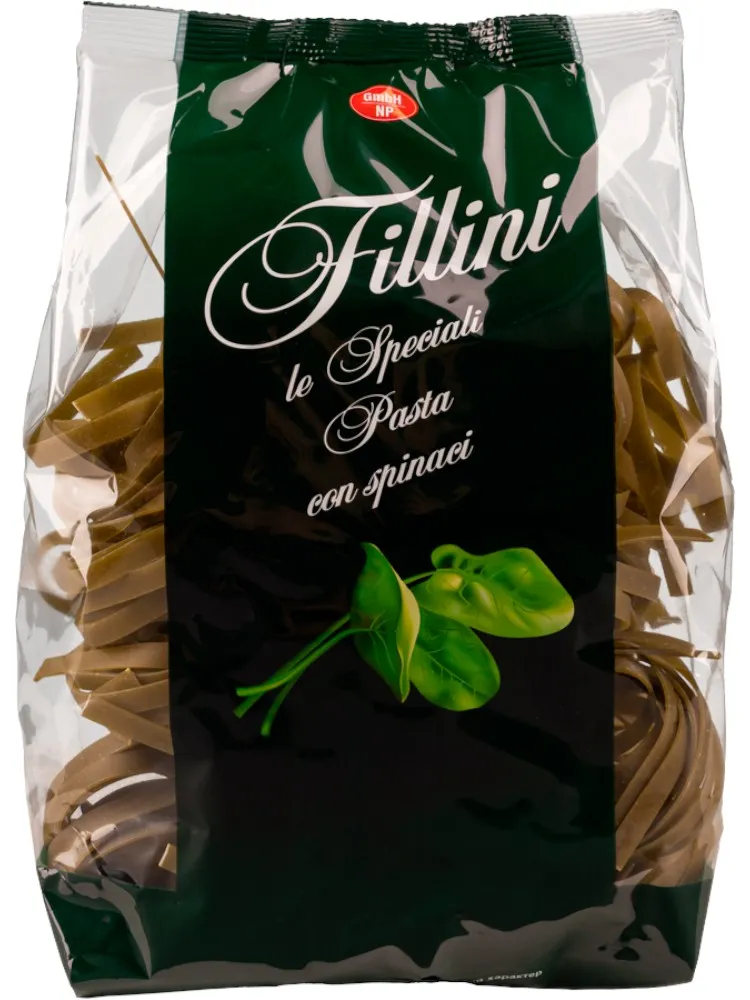 МАКАРОНЫ FILINI 300Г ГНЕЗДА ФЕТУЧИНИ СО ШПИНАТОМ