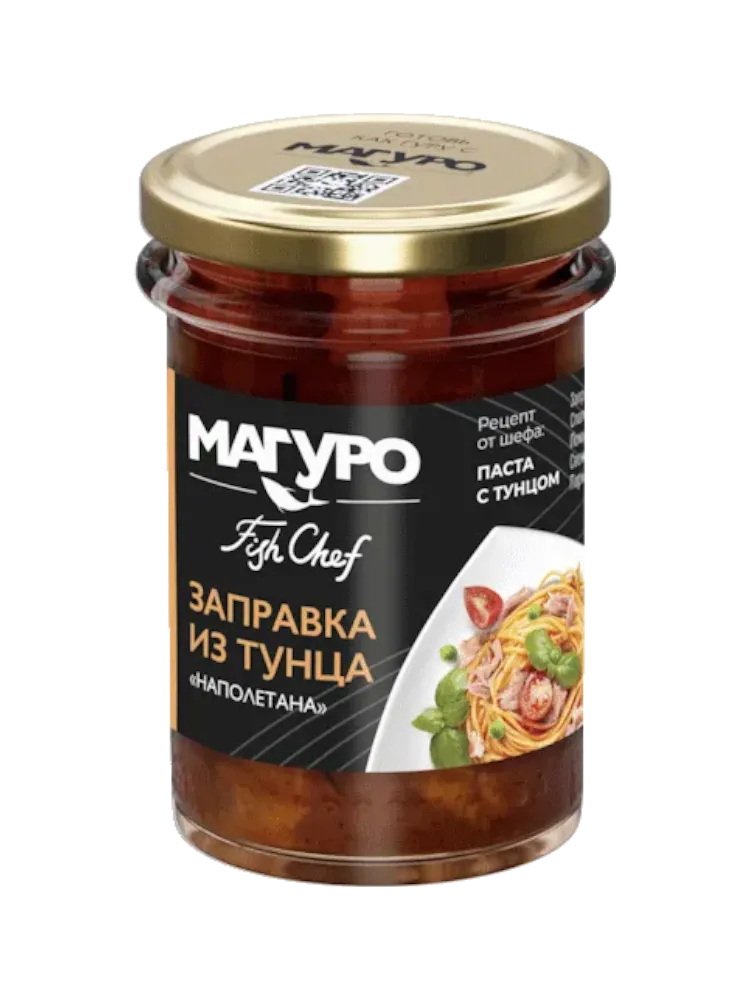 КОНСЕРВЫ МАГУРО 200Г ТУНЕЦ ПОЛОСАТЫЙ ФИЛЕ-КУСОЧКИ НАПОЛЕТАНА В Т/С СТЕКЛО