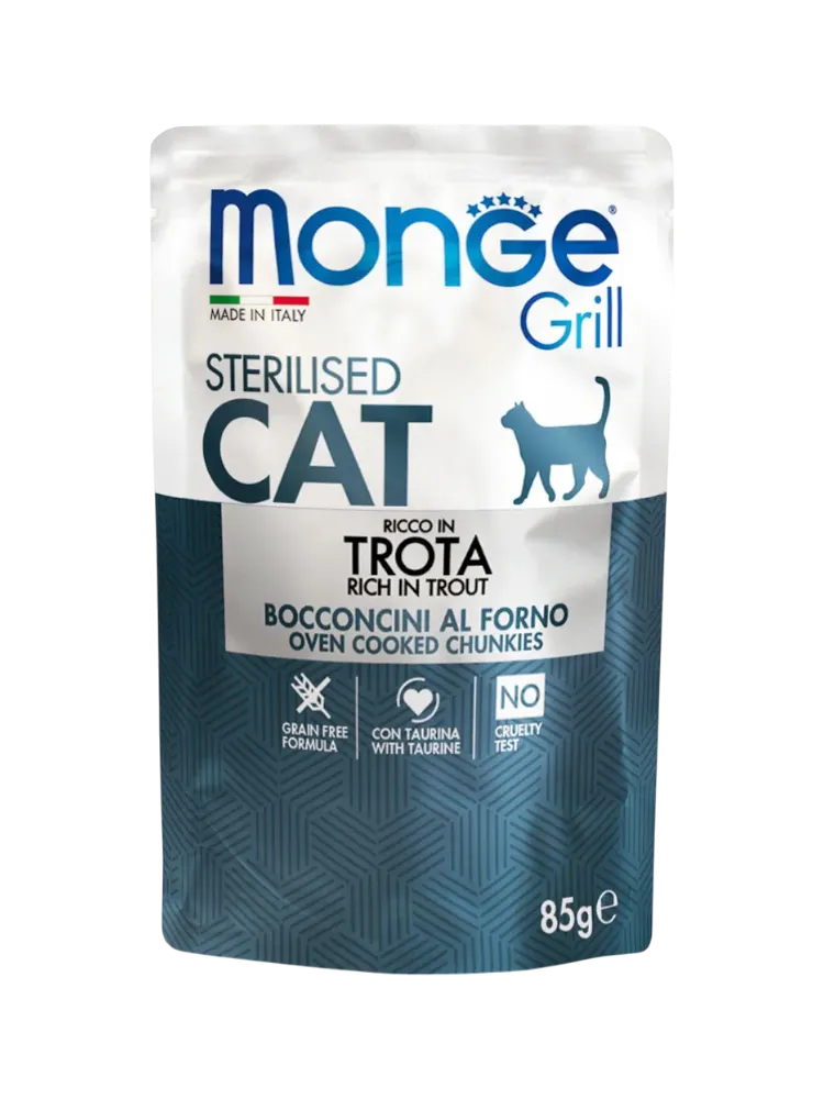 Monge Grill Sterilised Chunkies in Jelly Rich in Trout