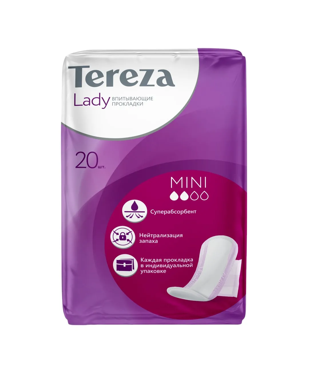 TerezaLady Прокладки женские гигиенические впитывающие  Mini №20