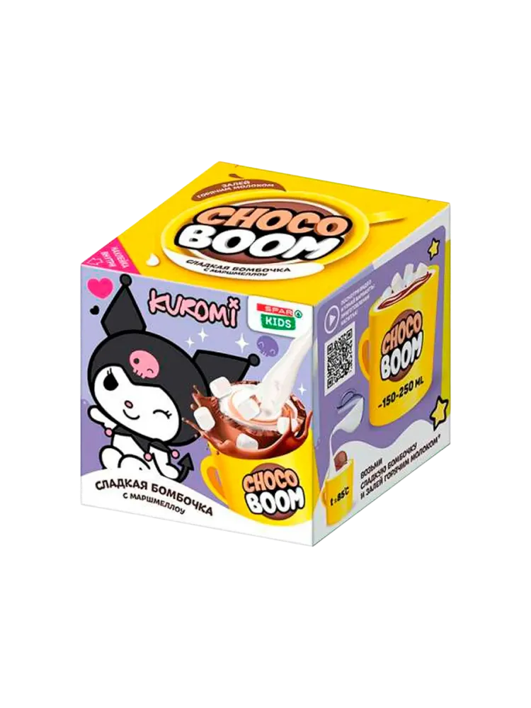 ШАР ШОКОЛАДНЫЙ CHOCO BOOM KUROMI С МАРШМЕЛЛОУ В КОРОБ 28Г