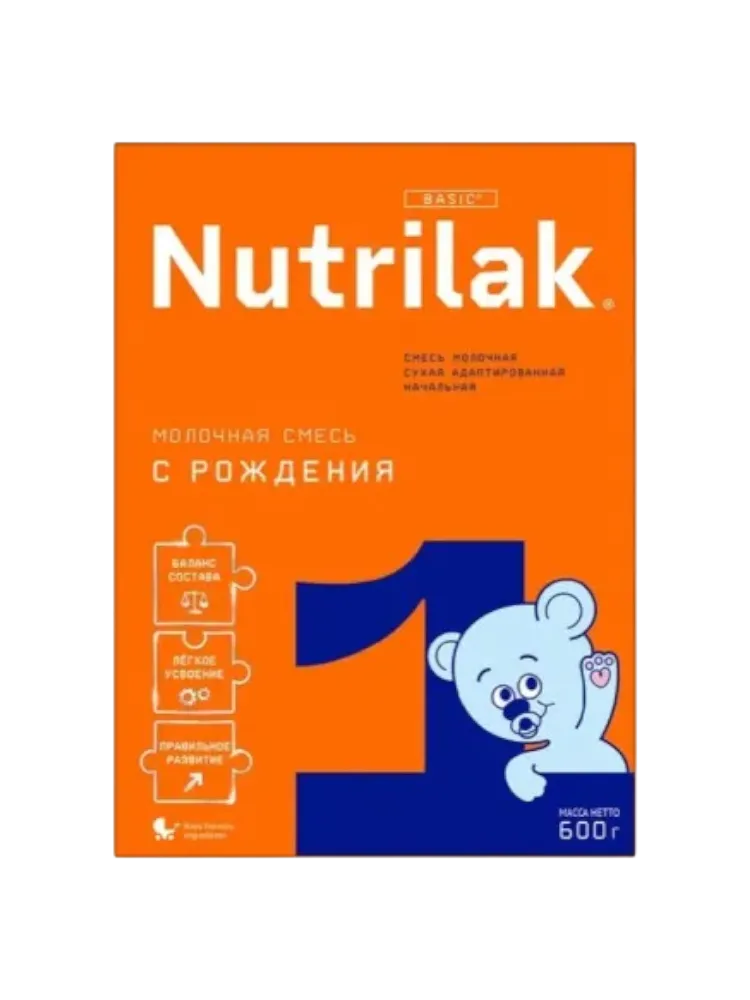 МОЛ СМЕСЬ НУТРИЛАК 600Г 1 СМЕСЬ СУХАЯ МОЛОЧ АДАПТИРОВАННАЯ ДО 6 МЕС