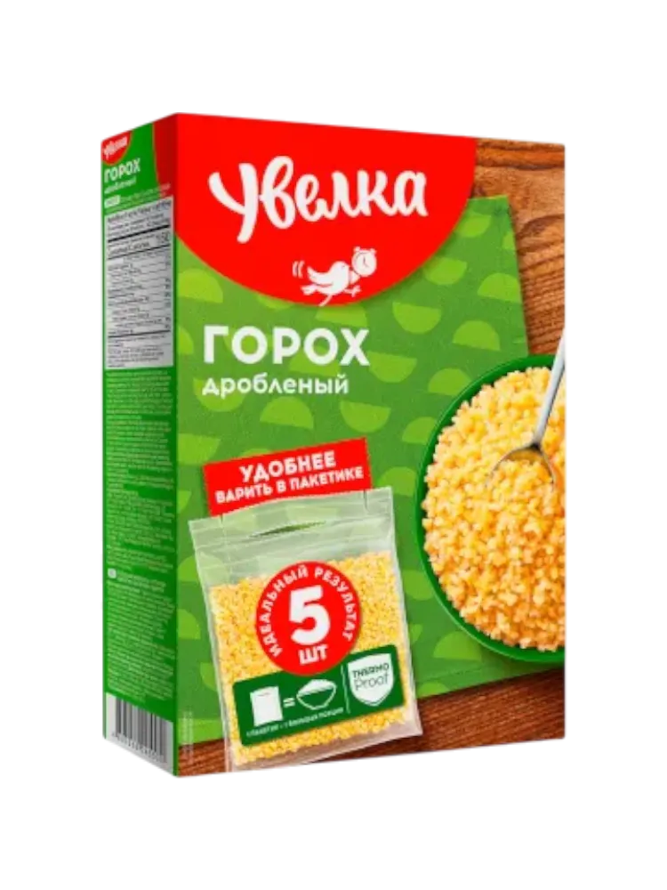 КРУПА УВЕЛКА 5*80Г ГОРОХ ДРОБЛЕНЫЙ