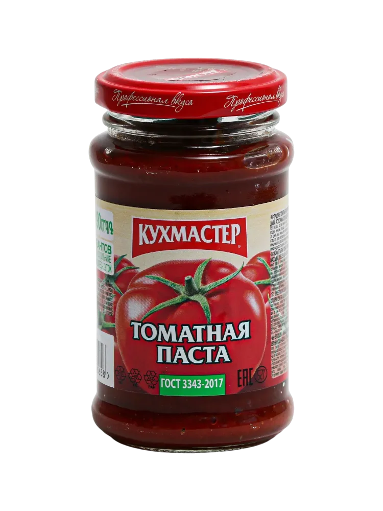 ТОМАТНАЯ ПАСТА КУХМАСТЕР ГОСТ 190Г СТ/Б