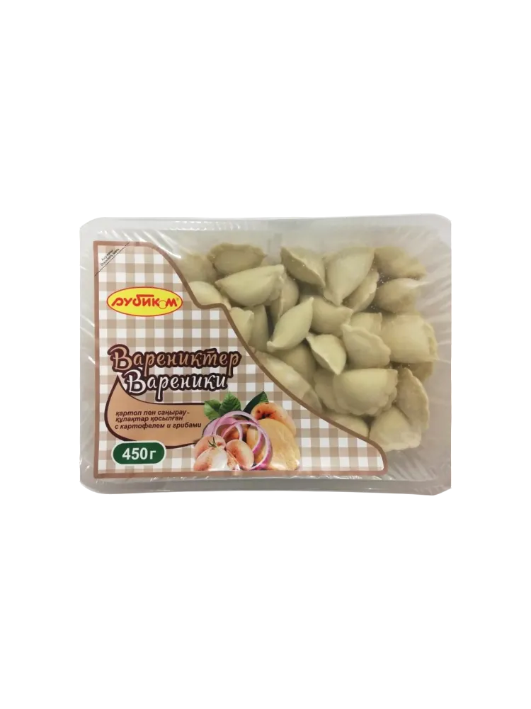 ВАРЕНИКИ РУБИКОМ С КАРТОШКОЙ И ГРИБАМИ 450Г