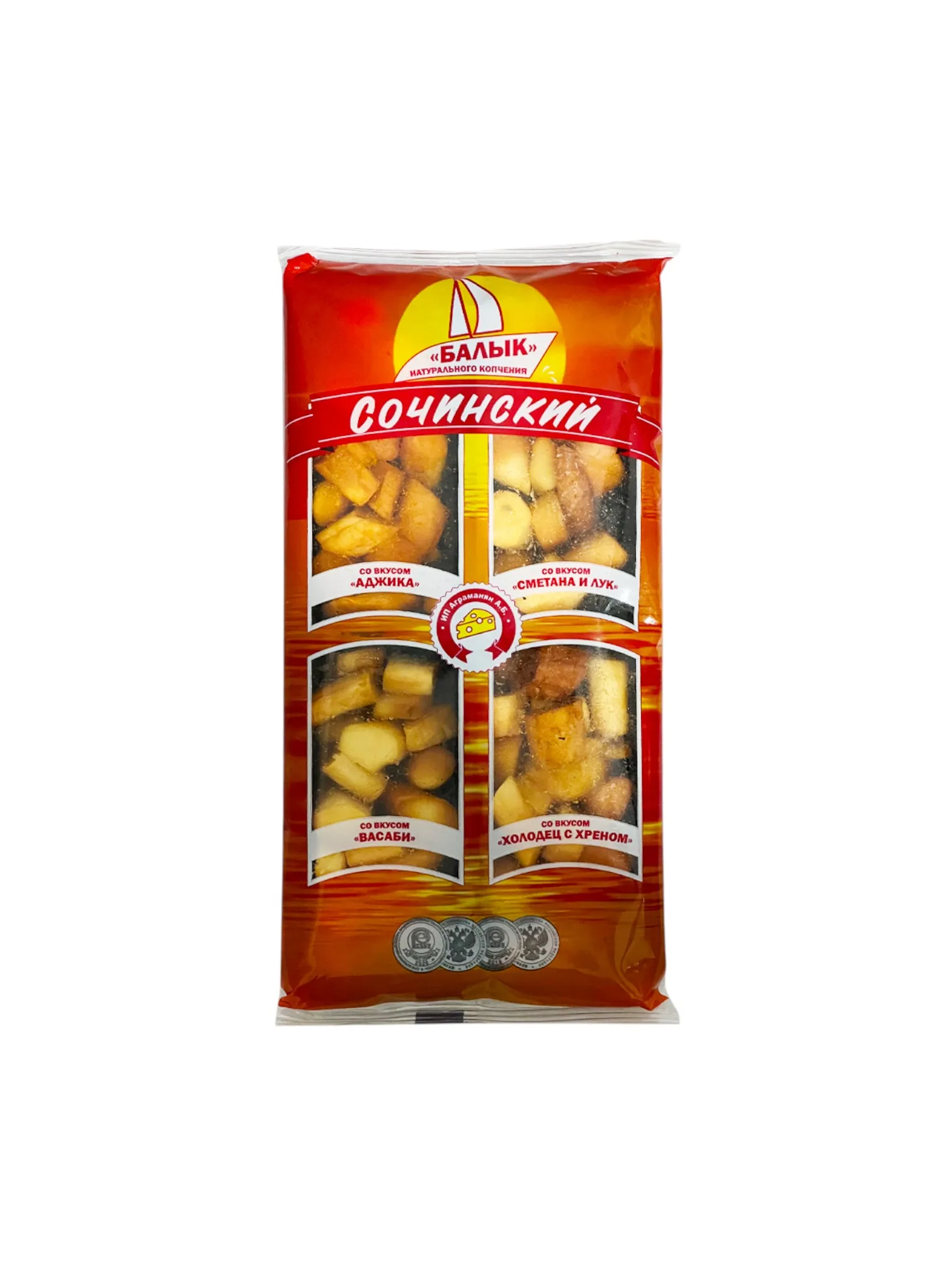 СЫР ЧЕЧИЛ СОЧИНСКИЙ БАЛЫК КОПЧЕНЫЙ РЕЗАНЫЙ 4 ВКУСА 100Г ЛОТОК