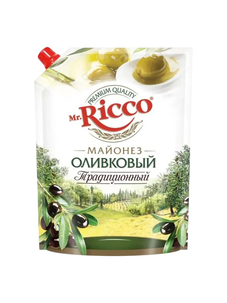МАЙОНЕЗ MR RICCO ОЛИВКОВЫЙ ТРАДИЦИОННЫЙ 50% 650МЛ Д/П