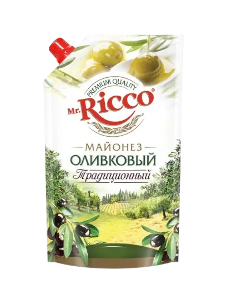 МАЙОНЕЗ MR RICCO ОЛИВКОВЫЙ ТРАДИЦИОННЫЙ 50% 350МЛ Д/П