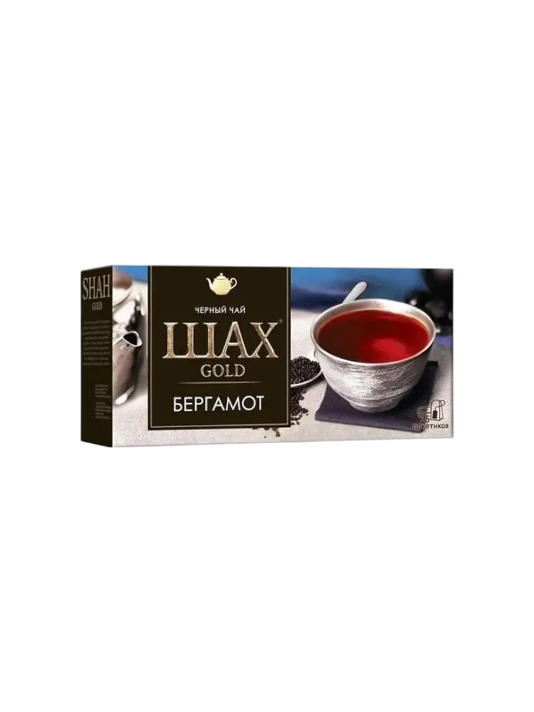 ЧАЙ ШАХ ГОЛД 25ШТ БЕРГАМОТ 