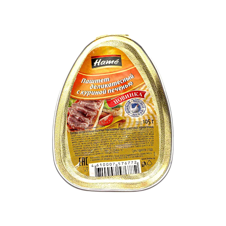 ПАШТЕТ НАМЕ 105Г С КУРИННОЙ ПЕЧЕНЬЮ