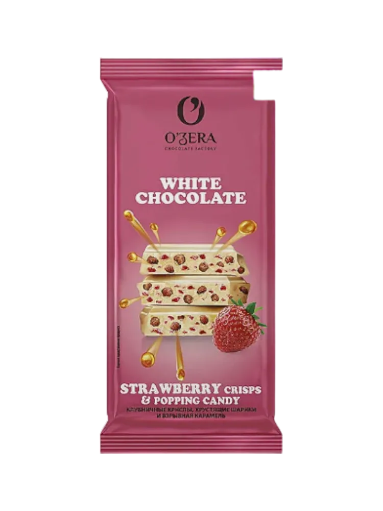 ШОКОЛАД OZERA 90 WHITE W.STRAW.CRIS.&POP.CAN