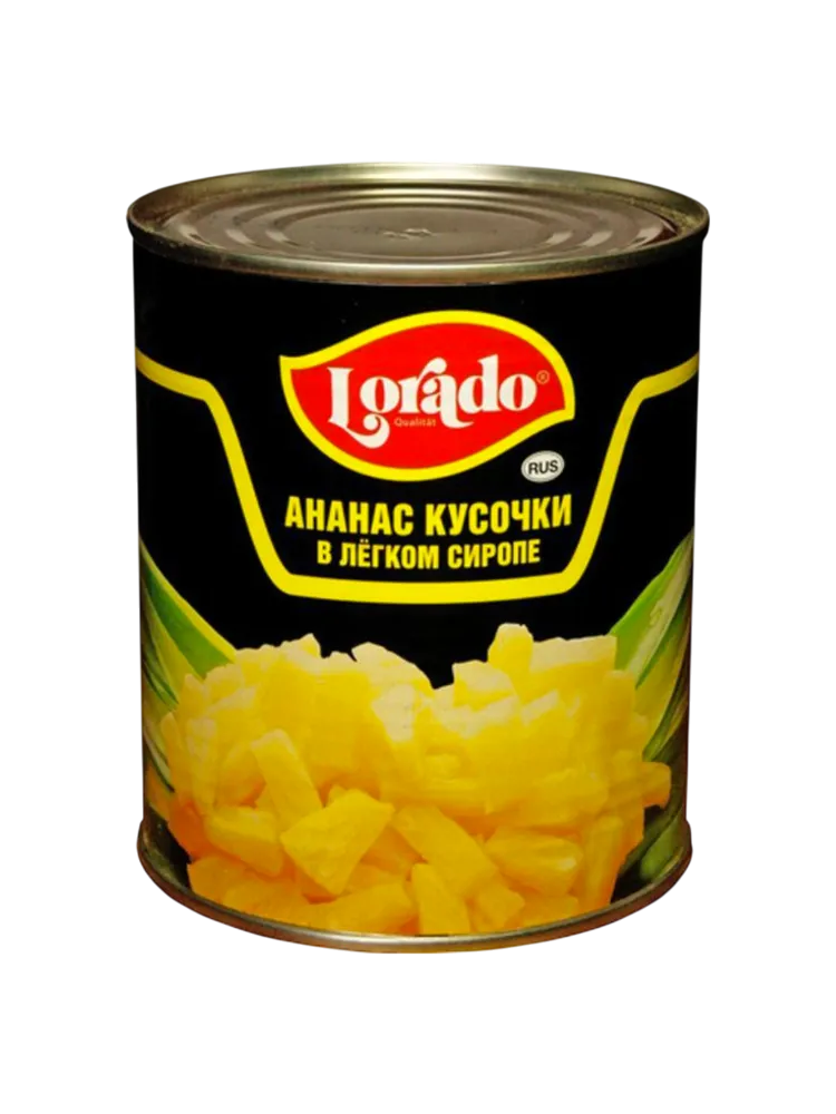 АНАНАСЫ LORADO 580МЛ В СИРОПЕ КУСОЧКИ