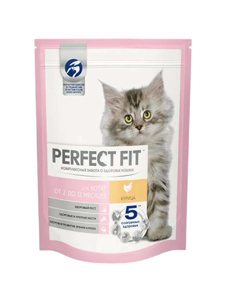 КОРМ Д/КОТЯТ PERFECT FIT 190Г ОТ 2 ДО 12МЕС КУРИЦА