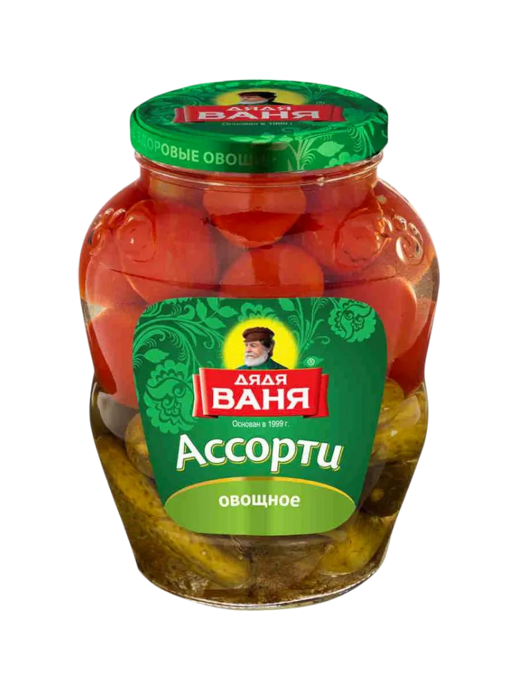АССОРТИ ДЯДЯ ВАНЯ 1.8Л ОГУРЦЫ/ТОМАТЫ