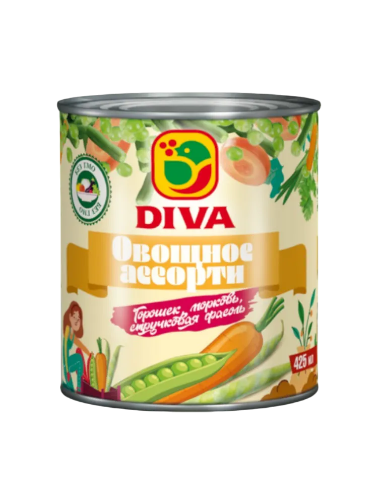 ОВОЩНОЕ АССОРТИ DIVA 425МЛ Ж/Б