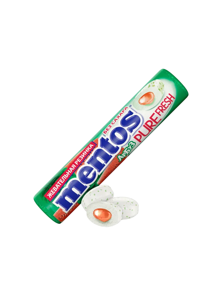 ЖЕВ РЕЗ MENTOS PURE FRESH 15,5Г АРБУЗ 