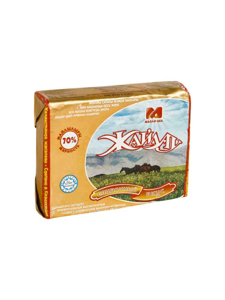 МАСЛО СЛИВ ЖАЙЛАУ 180Г СЛИВОЧНЫЙ ВКУС 70%