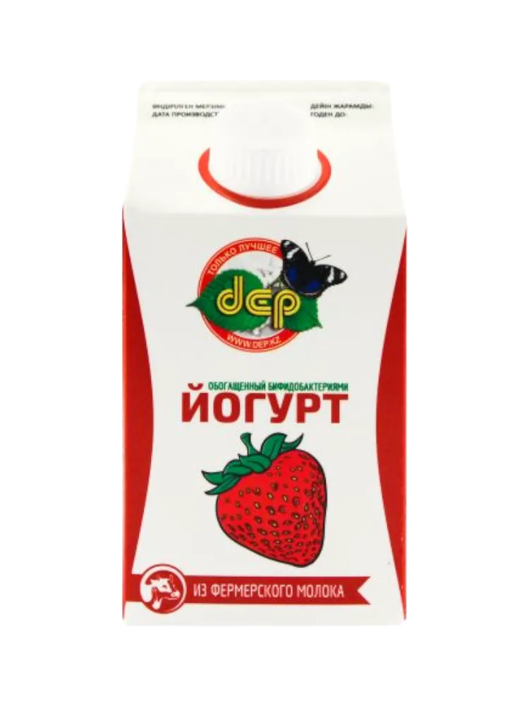 ЙОГУРТ ДЕП 500МЛ 1.5% КЛУБНИКА П/П