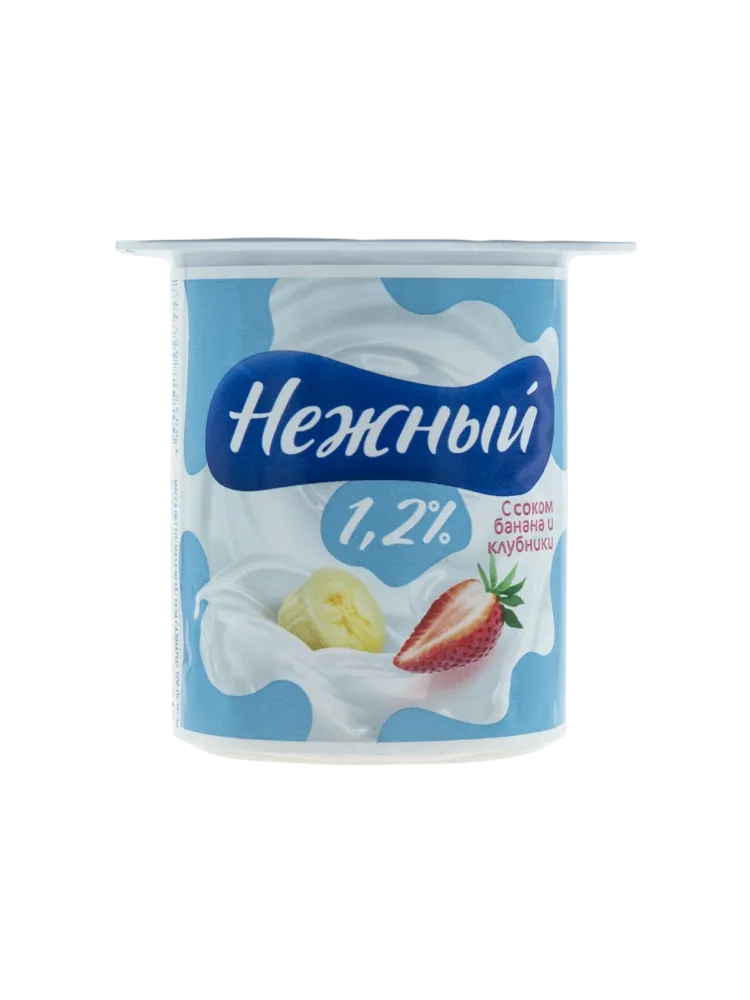 ЙОГУРТ CAMPINA НЕЖНЫЙ 100Г 1.2% БАНАН-КЛУБНИКА