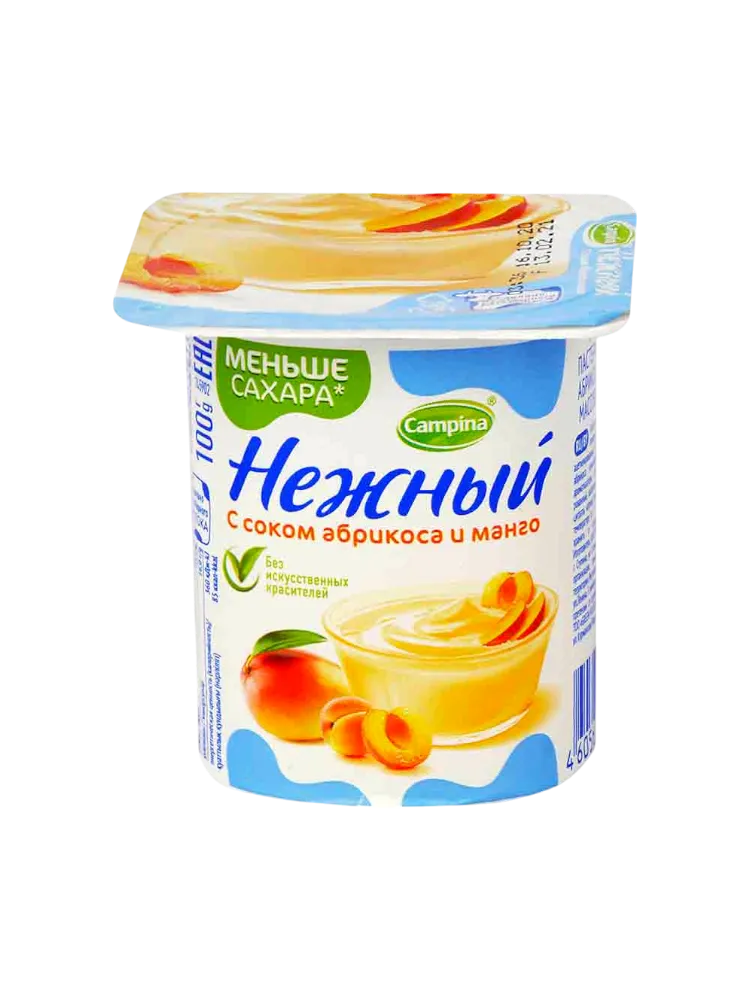 ЙОГУРТ CAMPINA НЕЖНЫЙ 100Г 1.2% АБРИКОС-МАНГО